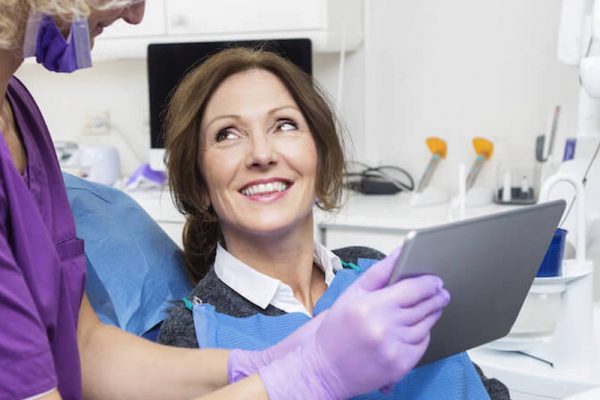 Older Woman at Dentist Visit